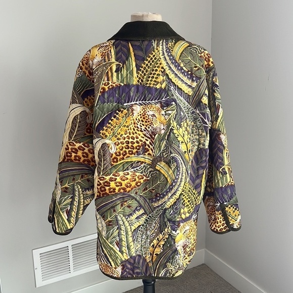 Vintage  Salvatore Ferragamo Tiger Jungle Print Art Jacket size Medium - Picture 13 of 15